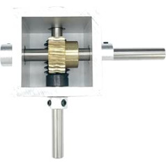Worm Gear Reduction Drives, 6/8 mm Shaft, 20 Gear, 90 Degree Right Angle Corner Ratio 1:10 1:20 for Beginners and DIY Enthusiasts (1 Ratio 20.8-8 mm Shaft)