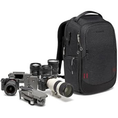 Manfrotto PRO Light Flexloader L, Professional Backpack for Cameras, Expandable Bag for 3-Axis Gimbal Stabilizer, Multiple Tripod Attachment Points, Interchangeable Compartments, Black