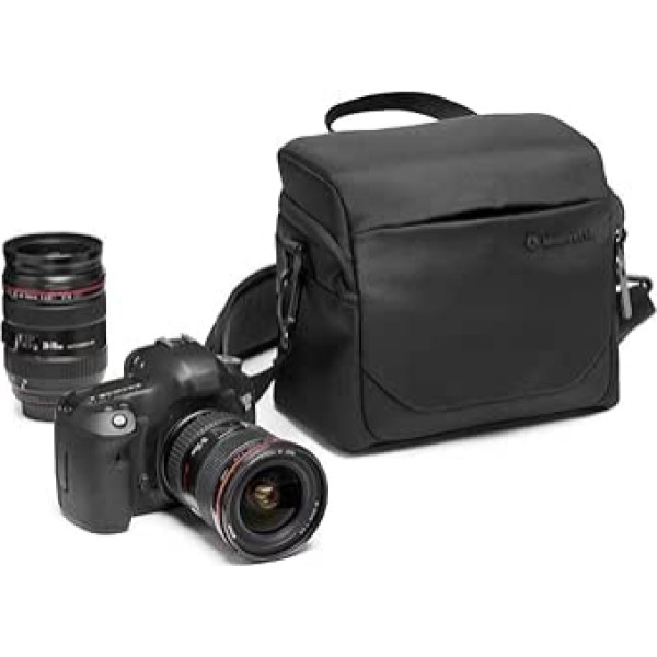 Manfrotto Advanced Shoulder Bag M III for Reflex and Mirrorless Camera with Lens, Camera Bag, Camera Bag with Tripod Mount and Rain Cover
