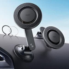 ESR Car Mobile Phone Holder for MagSafe Car Mount, 360° Rotation, Improved Dashboard Magnetic Mobile Phone Holder for iPhone Air/17/16/16e/15/14/13/12/Pixel 10/Samsung, Do Not Charge (with 2 MagSafe