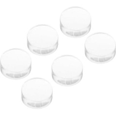 Nail Stamp Tool, Pack of 6, Square Stamp Heads Made of Transparent Silicone, 0.9 Inch for Homemade Manicure and Professional Nail Art
