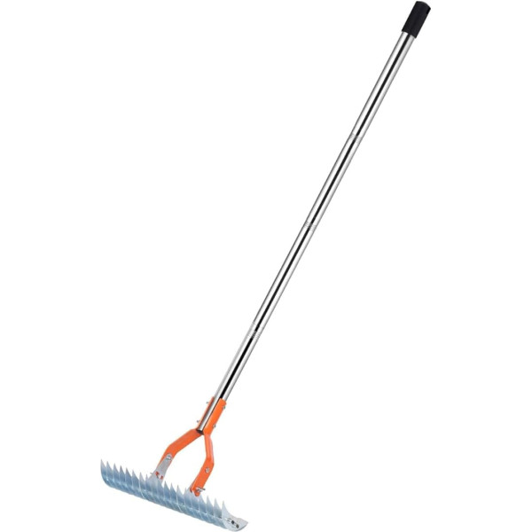 Thatch Rake Lawn, Grass Remover Rake Gardening Tool, Ergonomic Handle Garden Soil Rakes, Lawn Grass Rakes, Garden Tool Weeding, Lawn Thatch Rake for Weeding, Seeding
