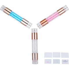 Healifty 3 Stück Doppelkopf Nagelkunst Stempel aus Robustem Material Acryl Maniküre Zubehör Selbstgemacht Nageldekorationsstempel für Nageltypen