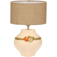 THUN Country Bloom Collection Medium Ceramic Flower Lampshade, Fireproof Cotton and Polyester Lampshade, Lacquered Iron Lampshade, 22.1 x 17.1 x 20.9 cm