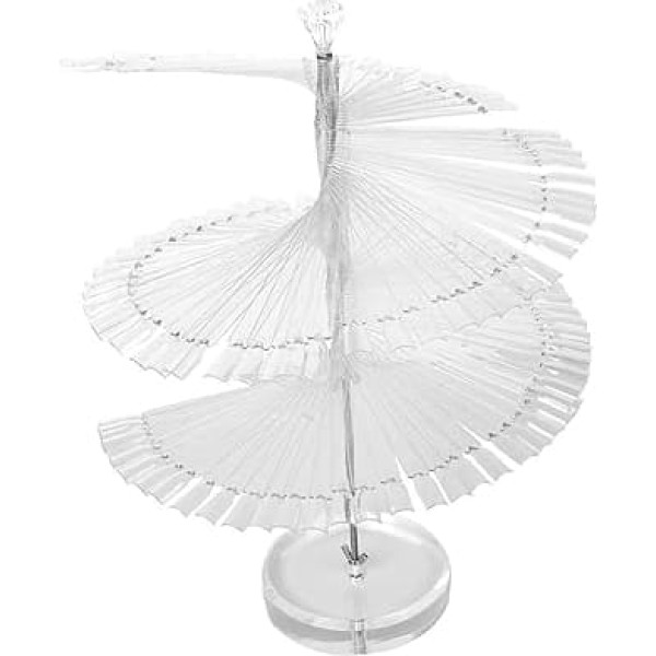 Pack of 120 Nail Polish Colour Card Spiral Rack for UV Gel Nail Polish Colour Display Transparent Nail Display for Professional Nail Designs and Manicures