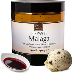 Malaga ice paste for delicious and tasteful ice cream, also for refining ice cream, desserts, drinks, chocolates cakes and much more, contents 250 g