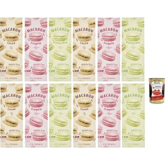 Cuorenero Macaron Test Pack, Gluten Free, Gluten Free, Kosher, Macaron Chocolate Alde 12 x 42 g + Italian Gourmet Polpa 400 g