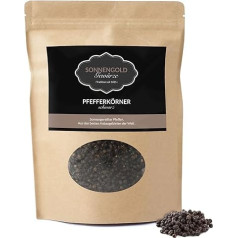 Sonnengold Black Pepper, Premium Quality, Double Sieved & Cleaned, Freshly Sun-Dried from Ecuador, Natural & Pure, 1000 g