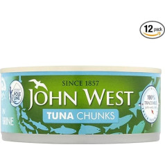 John West Tuna Chunks in Sole 145 g Pack of 12