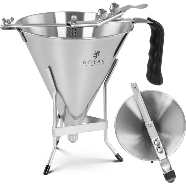 Nerūsējošā tērauda krējuma mērces dozators + statīvs 3 sprauslas 1,8 l