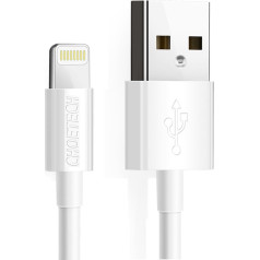 Kabeļa USB-A - Lightning MFI 1,8 m sertificēts balts