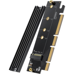 PCIe 4.0 x16 uz M.2 NVMe M-Key paplašināšanas karte melna