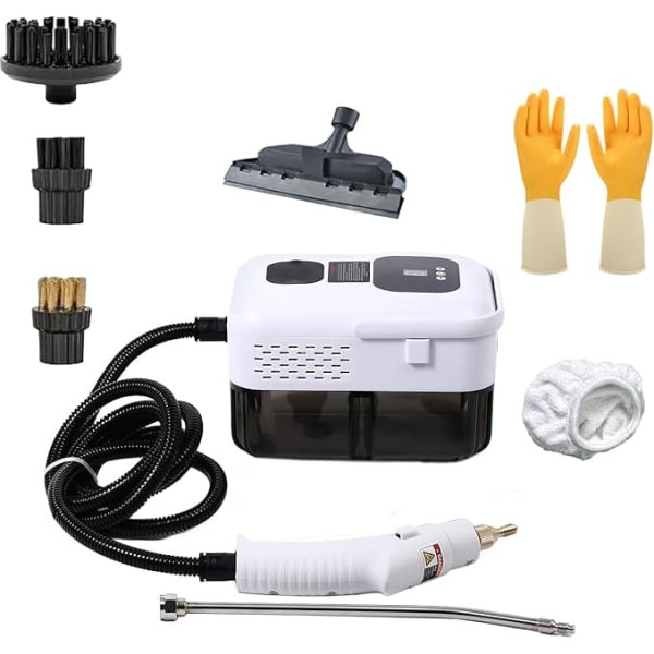 Handheld Steam Cleaner, 2500 W Steam Cleaner for Everything with 8 Accessories, 3.0 Bar Steam Pressure 1200 ml Tank, Portable Steam Cleaner for Windows, Kitchen, Floor, Car