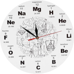 ZONJIE Modern Round Silent Clock Acrylic 12