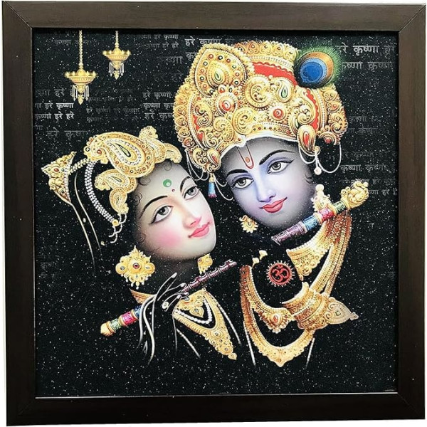 Radha Krishna Wall Art Wall Art Hanging Landscape Janmashtami Thanksgiving Wedding Gift Birthday Gift 33x33cm