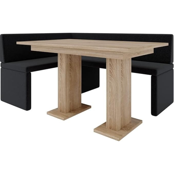 Akiko Corner Bench with Table - Corner Bench Set for Your Dining Room, Kitchen, Modern, Sitting Area, Dining Nook. Perfect for Kitchen, Office and Reception. Solid and Strong Workmanship (INARI 100,