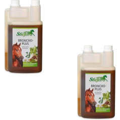 Stiefel Broncho-Plus | Double Pack | 2 × 1 L | Supplementary Feed for Horses | With Bronchial Herbs