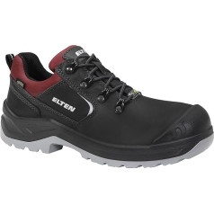 ELTEN Sicherheitsschuhe Lena GTX Black-red Low ESD S3 CI, Damen, Leder, Stahlkappe, leicht, robust
