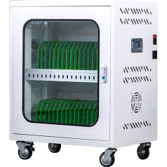 Charging Cart for 30 Devices Mobile Storage with Locking Mechanism Classroom Charging Station 30 Bay Laptop and Tablet Cabinet