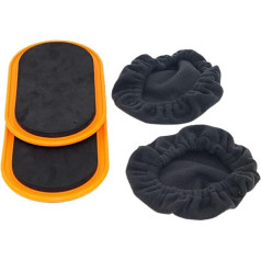 Fitness Sliders - Core Training Discs | Low Gliding Pads with Oval Design, Workout Equipment for Strength Balance Control, Exercise Tool Compact, Sliding Discs for Indoor Routine