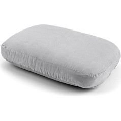 Asixxsix Camping Pillow, Compressible Medium Firm Folding Travel Pillow Memory Foam Slow Rebound Breathable and Quiet Portable Pillow for Bed (Grey)