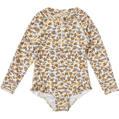 SASS24-071SAP Long-Sleeved Swimsuit with UV Protection (UPF 50+) - L'Orange/Safi (Size 122/128), multicoloured