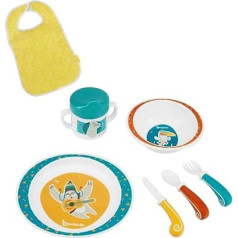 Badabulle Yummy B005510 7-Piece Crockery Set Blue