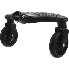 Pu Pushchair Wheels Front and Rear Wheel Replacement Set with Pedal Silent Abrasion Resistant Compatible with Jogging Pushchairs and Baby Prams