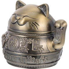 Ashtray Indoor Outdoor Ashtray Metal Holder Animal Ashtray Windproof Antique Ashtray - Japanese Maneki Cat Zinc Alloy Europe Office Old Fashioned