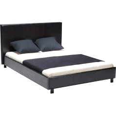 Quai Desaffaires Atlanta Bed 140 x 190 cm, Black – With Free Black Frame)