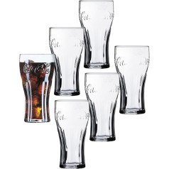 Arcoroc Cola Contour Glass 37cl -0.3 l Calibrated - Pack of 6 - Cola Glasses