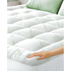 Heavenly Comfort Mattress Topper - Ultra Soft, Breathable and Cooling Bamboo Viscose Mattress Protector - 135 x 190 cm, Deep Pocket Fit