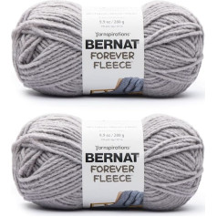 Bernat Forever Fleece Winter Waves Yarn - 2 Packs of 280g - Polyester - 6 Super Bulky - 190 Metres - Knitting, Crochet and Crafts