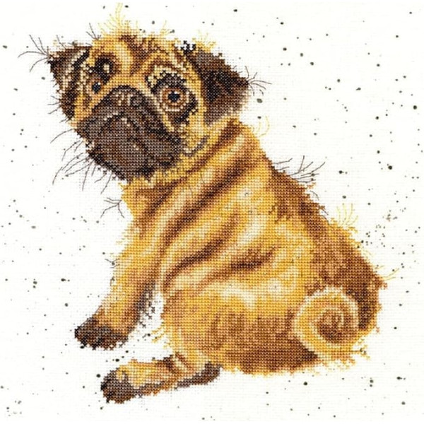 Pug Bothy Threads Cross Stitch Kit by Hannah Dale of Wrendale Designs
