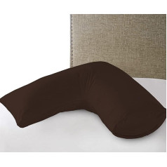 AATH COLLECTION Orthopädisches Kissen, V-förmig, mit extra gepolsterter Luxus-V-Kissenstütze für Kopf, Nacken und Rücken, Schokolade