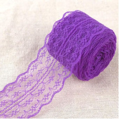 10 m Lace Border Lace Ribbon 4.5 cm Wide Vintage Lace Fabric Lace Trim Lace Flowers Decorative Lace Crochet Lace Decorative Ribbon for Sewing Crafts Wedding Decoration Scrapbooking Gift Box – Dark