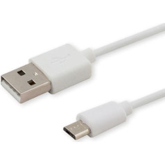 Kabeļa cl-123 (micro usb - usb 2.0 ; 1m; krāsa balta)