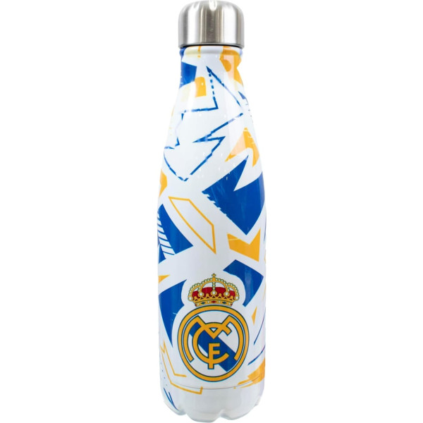 Hy-Pro Officially Licensed Real Madrid CF 500ml Thermal Bottle - Stainless Steel Vacuum Flask 0.5L Great Football Gift Idea