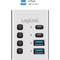 Centrmezgls 4xusb3.2 gen1 ar ieslēgšanas/izslēgšanas slēdzi