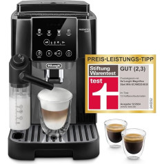 De'Longhi Magnifica Start ECAM222.60.BG Fully Automatic Coffee Machine, LatteCrema Milk System for Automatic Cappuccino, 4 Direct Dial Buttons, Control Panel, x2 Function, 1450 W, Black/Grey