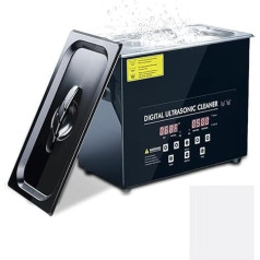 Ultrasonic Cleaner 3L with Heater and Timer, 40 KHz 120 W Ultrasonic Cleaning Device with Stainless Steel Inner Container, Digital Ultrasonic Cleaner for Tools, Car Parts