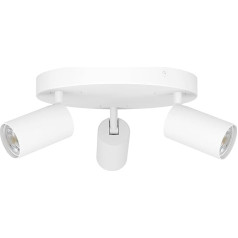 EGLO connect.z Telimbela-Z Smart Home LED Ceiling Light with 3 Spots, ZigBee, App and Voice Control Alexa, Warm White/Cool White, RGB, Dimmable, Ceiling Light White