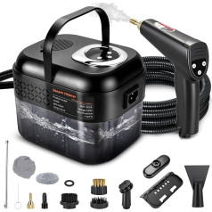 RUIZHI 6-Stage Steam Cleaner Handheld Device with 12 Accessories, Steam Cleaner Handheld 1700 ml Tank, 1500 W Multi-Purpose Steam Pressure 3.5 Bar, Heating Time 15 s, Steam Cleaner for All Floors, Car