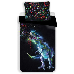Dinosaure Black - Bedding - Duvet Cover Cotton
