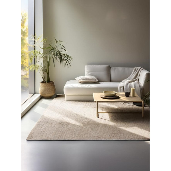Hanse Home Jute Rug - Natural Living Room Rug - Hand Woven & Natural - Boho Natural Fibre Jute Rug for Living Room, Bedroom, Dining Room, Hallway, Kitchen - Natural Gold Beige, 160 x 230 cm
