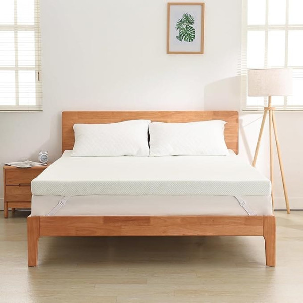 EGO Home Mattress Topper 80 x 200 cm, 9 cm Height Mattress Topper Hardness Grade H3 with Foam, Oeko-Tex and CertiPUR CertiPUR CertiPUR Certified, 80 x 200 cm Mattress Topper with for Box Spring Bed Sofa Bed