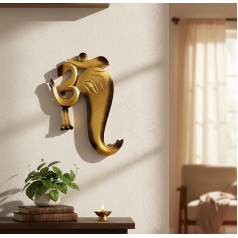 eSplanade Ganesha Wall Hanging OM Wall Hanging | Home Decoration | Wood - 29.2cm - Gold