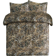 VISI-ONE Realtree Max-7 Camo King 3 Piece Comforter Set - Camping Essential for RV & Adventure, Rustic Farmhouse Style with Universal Appeal for Cabin, Cabin, Farmhouse, Ranch