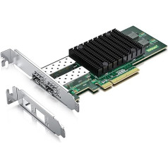 10Gtek 10Gb PCI-E NIC Network Card, Dual SFP+ Port, with Original Intel X710-BM2, PCI Express Ethernet LAN Adapter Support Windows Server/Windows/Linux/ESX, Compare to Intel X710-DA2