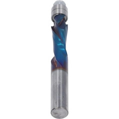 Flush Router Bit, Solid Carbide Compression Spiral Milling Cutter with Double Ball Bearings, 1/2 Inch Shank for Wood and CNC Applications